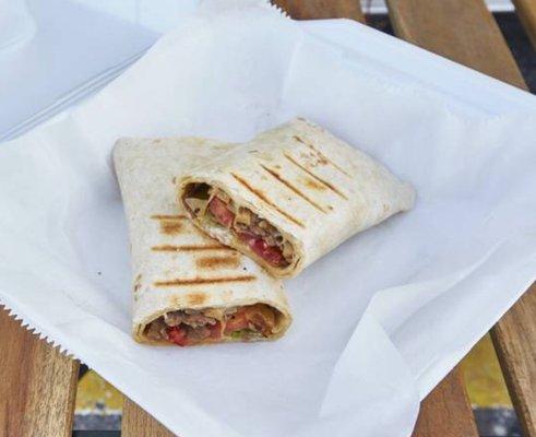 Philly steak wrap.