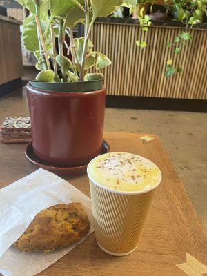 Golden milk and sweet potato scone