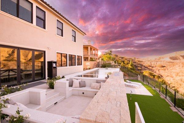 Aboveground Contemporary Pool w/ a View