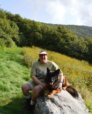 Graggy Gardens off Blue Ridge Parkway, NC...my service dog Tobias helped get me back with my family.