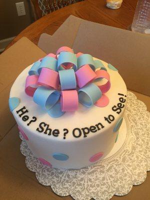 Gender Reveal Cake