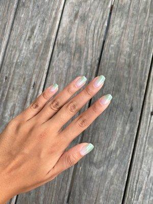 Ombré dip nails