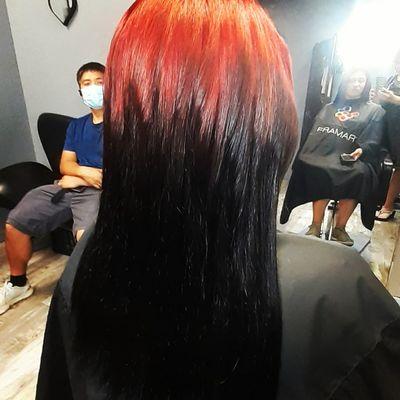 Daring hair color by T