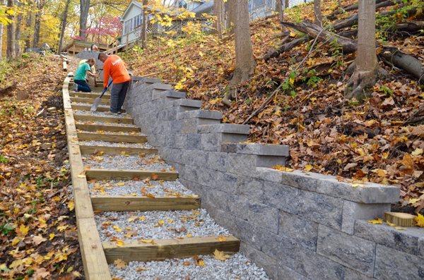 GreenLawn by Design - Stairway Hardscape Project