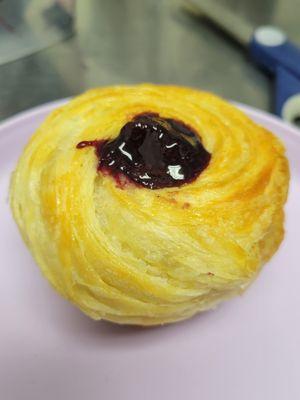 Blueberry Cruffin. Our basic Cruffin filled with blueberry pie filling.