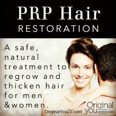 PRP for Hair loss...Original You uses Eclipse PRP and a state of the centrifuge to provide high concentrations of PRP