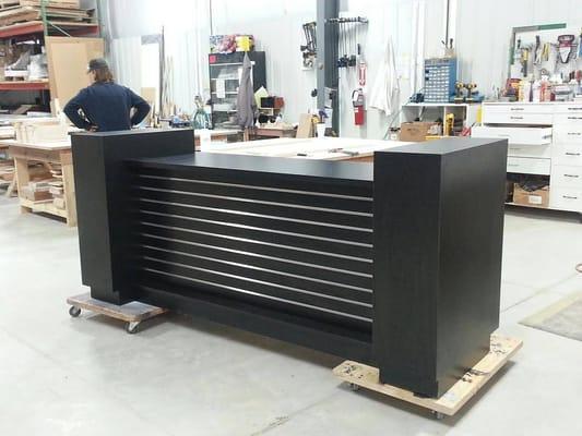 Custom retail counter: in progress.