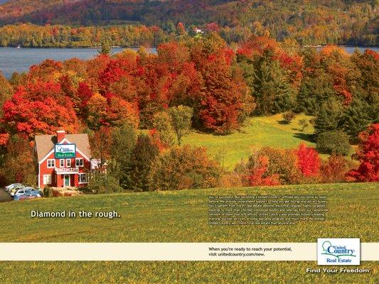 United Country Real Estate, Franchise Ad
 "Diamond in the rough."