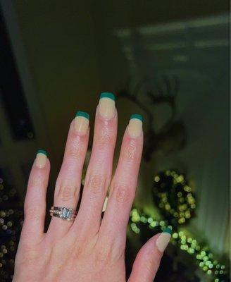 my 'subtly festive' christmas nails