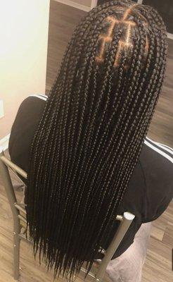 Small knotless box braids