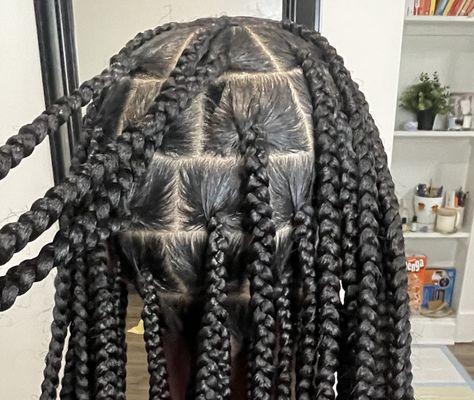 Large Knotless Braids