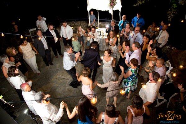 Photo Credit FamZing Photography. Reception at Mary's cottage at Falls Park. http://scPartyDJ.com