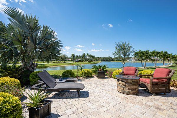 Perhaps a community setting with a patio that over looks a pond would fit your needs.