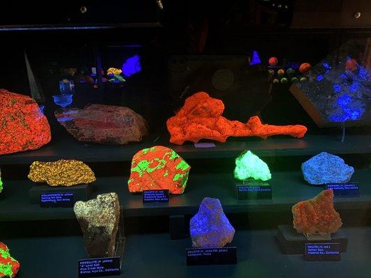 Fluorescent gem display