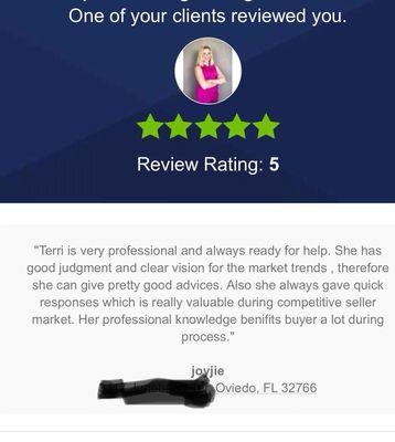 One of many 5 star review