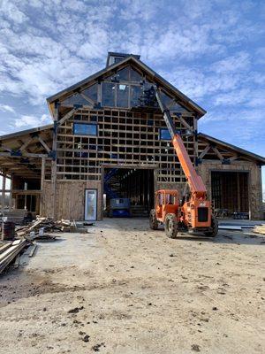 Window install on this new barn!