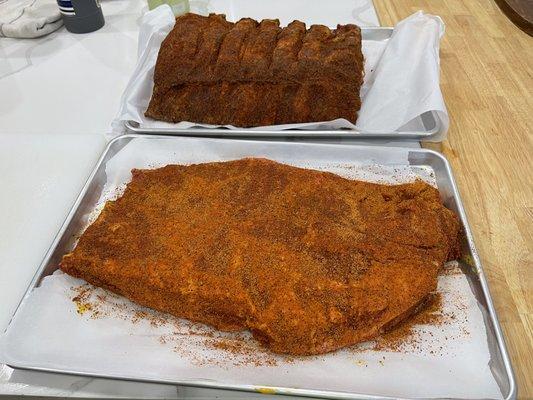 Family smoke on a Tuesday - Beef ribs and brisket