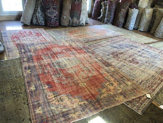 Just arrived selection of antique Turkish rugs offered at very low wholesale prices with free shipping