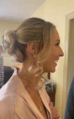 Low soft updo