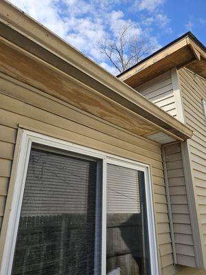 Soffit and fascia board repairs.