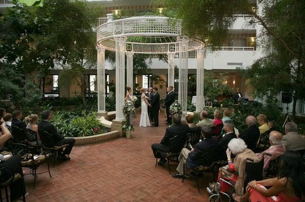 Holding your Wedding Ceremony in our Garden Atrium Provides all the Joy of an Outdoor Wedding with None of the Hassle or Risk.