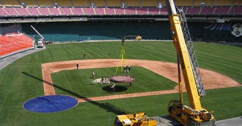 Setting the Picther's mound