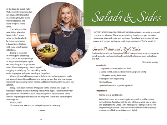 Styling holistic chef Lynda Layng's cookbook looks.