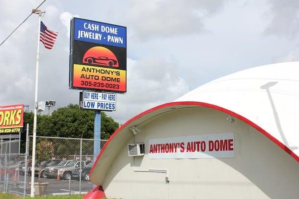 Southbound View of Anthony's Auto Dome