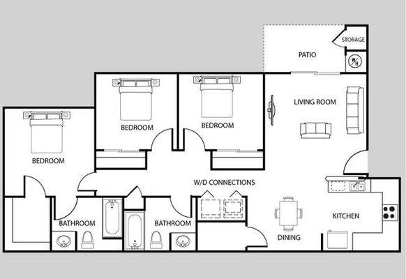 3 Bedroom 2 bath