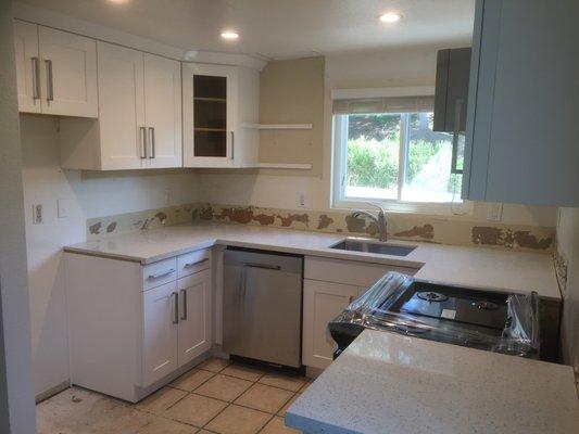 New Cabinets and Counter.