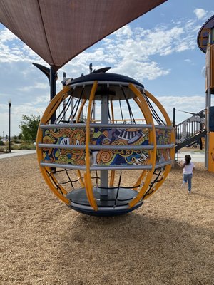 This play structure can spin around.