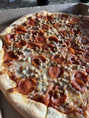 Medium pepperoni and sausage...yummy