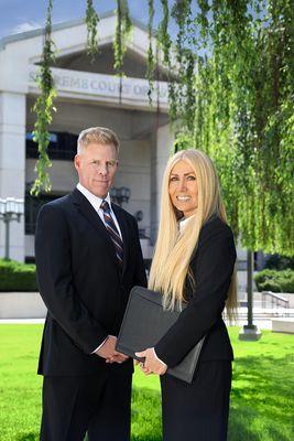 Attorney Kevin Walsh and Operations Manager Allison Cairns.