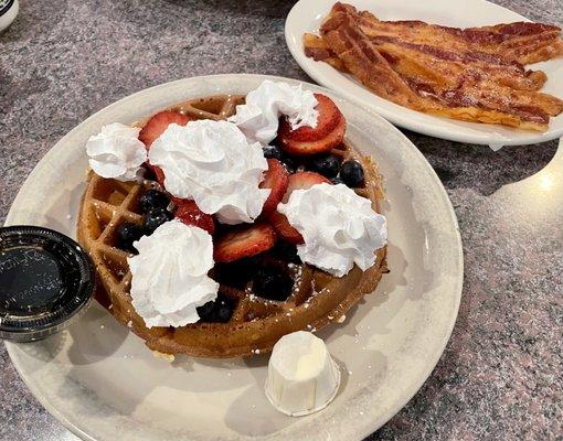 Red white and blue waffles