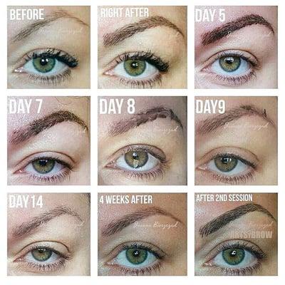 What to expect for the healing process after getting your brows microbladed!