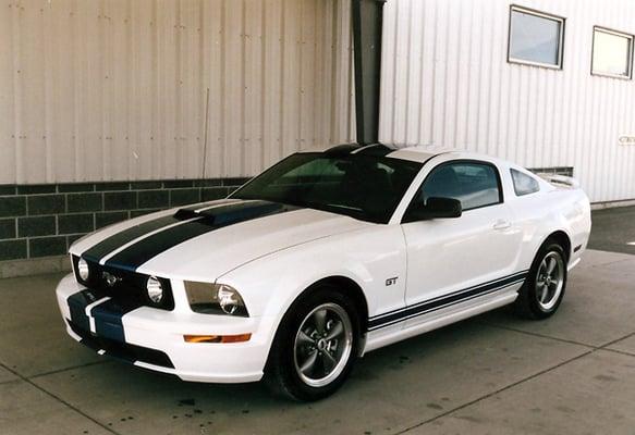 white mustang