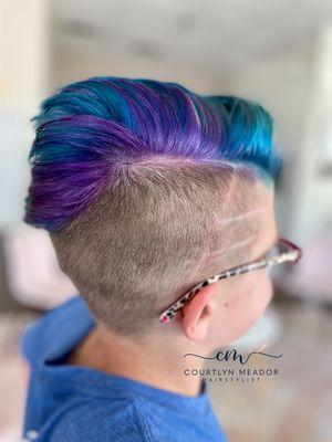 Fantasy color and haircut