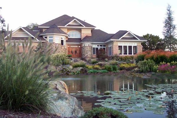 Centreville Maryland Waterfront landscaping design project- Ponds, Boulders, hardscapes, Living Retaining Walls™