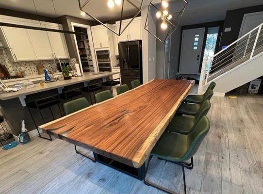 Live edge dining table