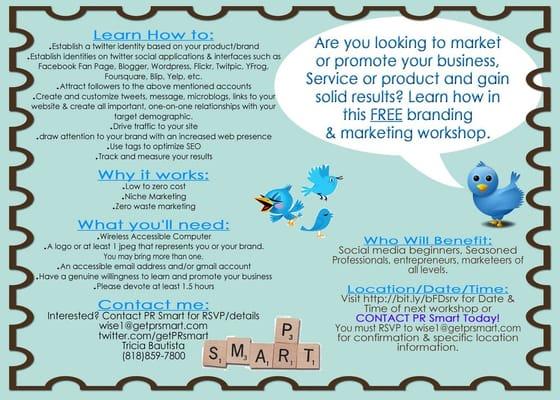 Take a Social marketing workshop @PRsmart