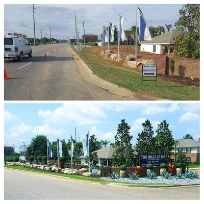 Entrance enhancement for a commercial property in prattville.