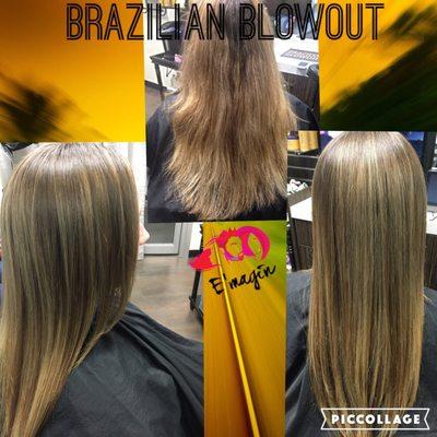 Brazilian Blowout and Balayage