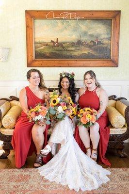 Bride and Bridesmaids