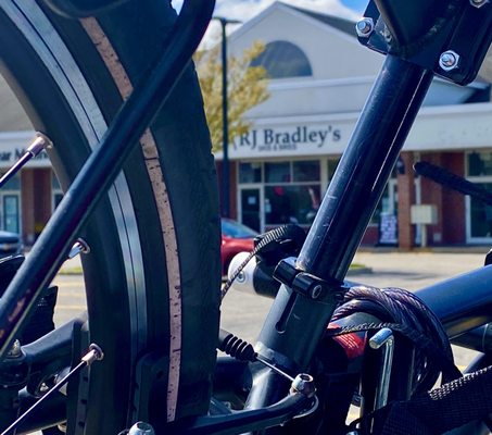 The bike and the shop.