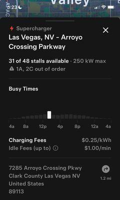 Competitive updated charging fee.  Probably gonna have to test my back up skill to charge here now. (4-22-2024)