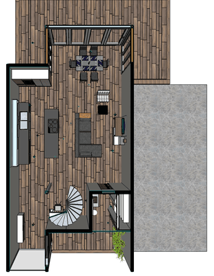 Shipping container home | first floor plan