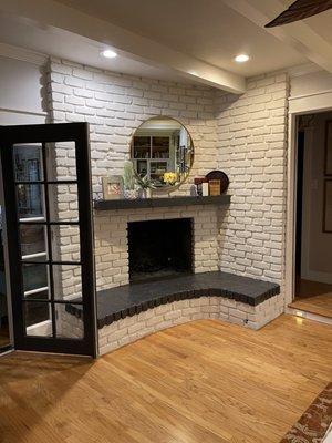 Staging remodel, from used brick to Contemporary charmer