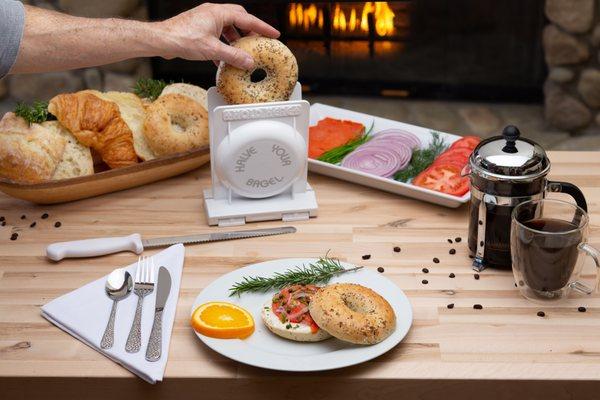 Halve Your Bagel - The Safest Solution for all your bagel and hand held baked goods.