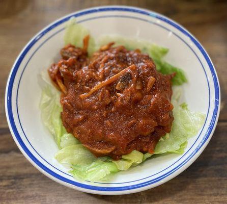 Vegetables with tomato chili paste