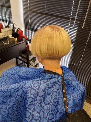 Short bob hair cut 65.00 and up